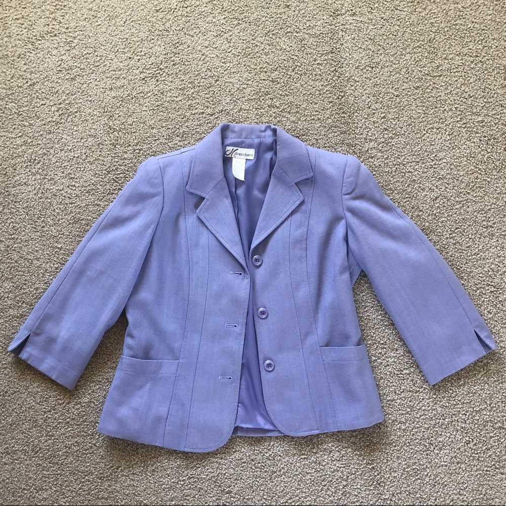Vintage Dressbarn Violet Purple 3-Button Blazer Jacket Size 6